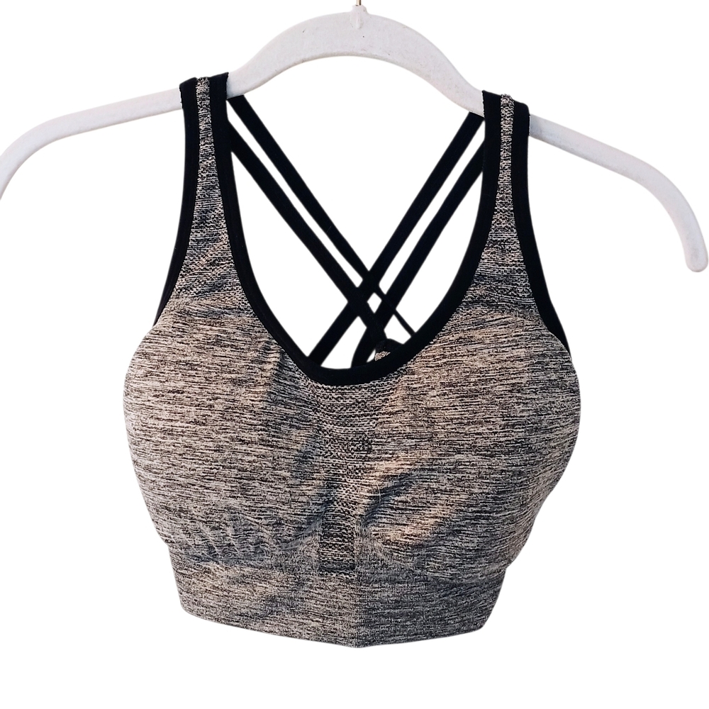 Women's Made By AKAMC Gray Sports Bra Size Large